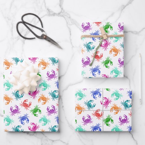 Pattern Of Crabs Wrapping Paper Sheets