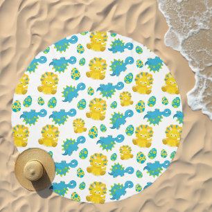 Pattern Of Dinosaurs, Cute Dinosaurs, Baby Dino Beach Towel