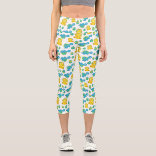 Pattern Of Dinosaurs, Cute Dinosaurs, Baby Dino Capri Leggings