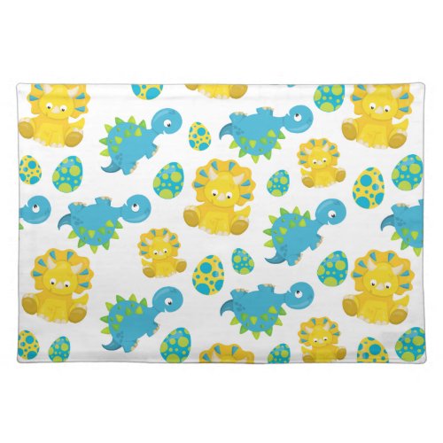 Pattern Of Dinosaurs Cute Dinosaurs Baby Dino Cloth Placemat