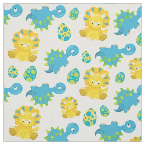 Pattern Of Dinosaurs Cute Dinosaurs Baby Dino Fabric