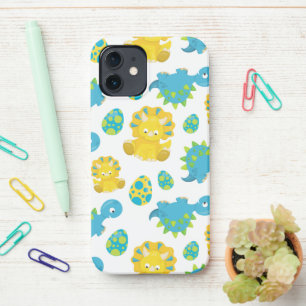 Pattern Of Dinosaurs, Cute Dinosaurs, Baby Dino iPhone 12 Case