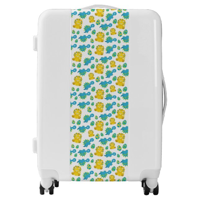 Pattern Of Dinosaurs, Cute Dinosaurs, Baby Dino Luggage (Front)