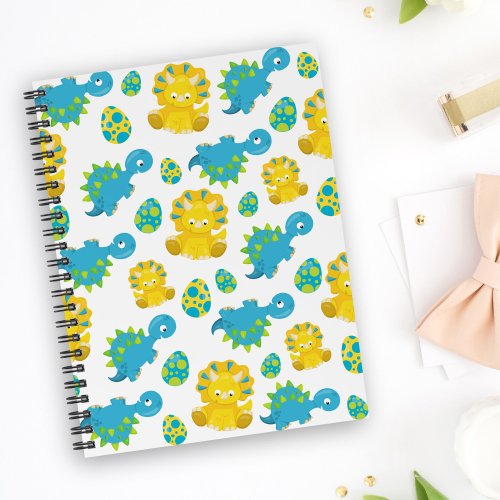 Pattern Of Dinosaurs Cute Dinosaurs Baby Dino Notebook