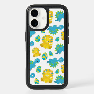 Pattern Of Dinosaurs, Cute Dinosaurs, Baby Dino iPhone 16 Case