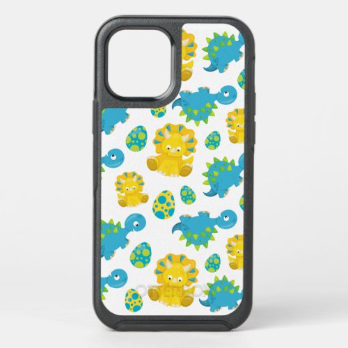 Pattern Of Dinosaurs Cute Dinosaurs Baby Dino OtterBox Symmetry iPhone 12 Case