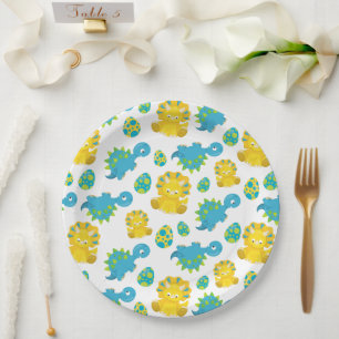 Pattern Of Dinosaurs, Cute Dinosaurs, Baby Dino Paper Plates