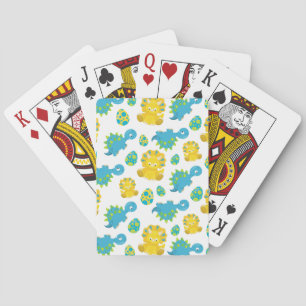 Pattern Of Dinosaurs, Cute Dinosaurs, Baby Dino Poker Cards
