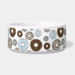 Pattern Of Donuts, Blue Donuts, Brown Donuts Bowl<br><div class="desc">Cute,  fun and adorable pattern with blue and brown donuts. Modern and trendy gift,  perfect for the donut lover in your life.</div>