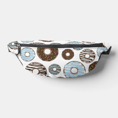 Pattern Of Donuts Blue Donuts Brown Donuts Fanny Pack