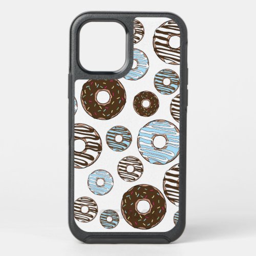 Pattern Of Donuts Blue Donuts Brown Donuts OtterBox Symmetry iPhone 12 Case