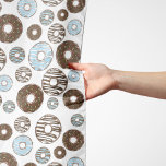 Pattern Of Donuts, Blue Donuts, Brown Donuts Scarf<br><div class="desc">Cute,  fun and adorable pattern with blue and brown donuts. Modern and trendy gift,  perfect for the donut lover in your life.</div>