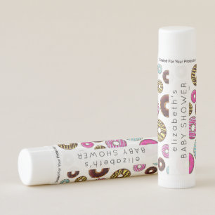 Pattern Of Donuts, Colorful Donuts, Baby Shower Lip Balm