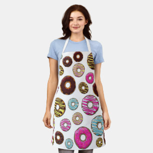 Pattern Of Donuts, Colorful Donuts, Sprinkles Apron