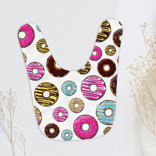 Pattern Of Donuts, Colorful Donuts, Sprinkles Baby Bib