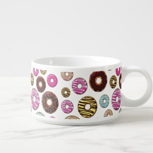 Pattern Of Donuts Colorful Donuts Sprinkles Bowl
