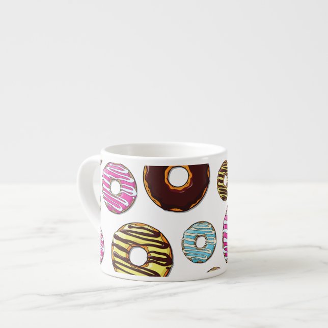 Pattern Of Donuts, Colorful Donuts, Sprinkles Espresso Cup (Front Left)