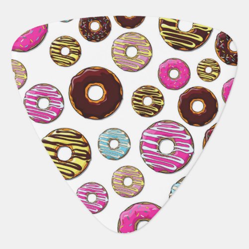 Pattern Of Donuts Colorful Donuts Sprinkles Guitar Pick