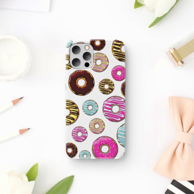 Pattern Of Donuts, Colorful Donuts, Sprinkles iPhone Case (Creator Uploaded)