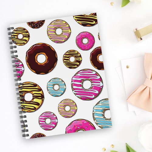 Pattern Of Donuts Colorful Donuts Sprinkles Notebook