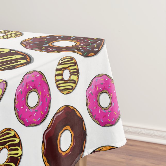 Pattern Of Donuts, Colorful Donuts, Sprinkles Tablecloth (In Situ)