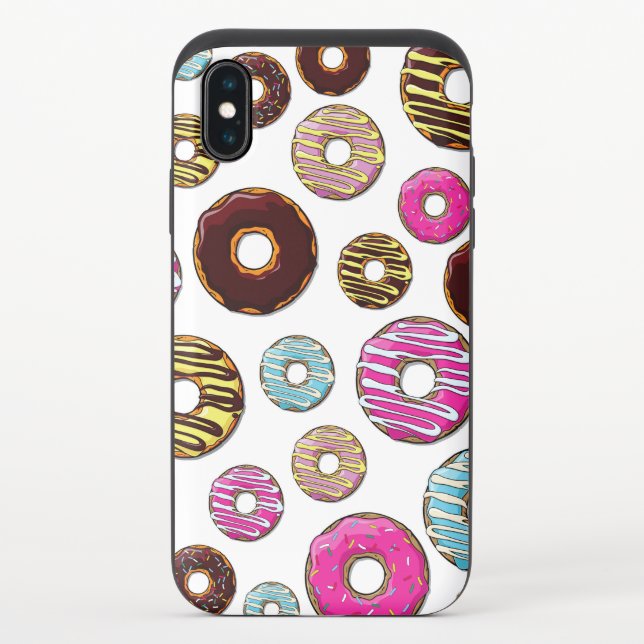 Pattern Of Donuts, Colorful Donuts, Sprinkles Uncommon iPhone Case (Back)