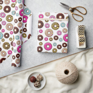 Pattern Of Donuts, Colorful Donuts, Sprinkles Wrapping Paper