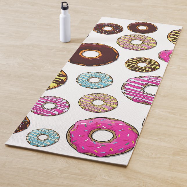 Pattern Of Donuts, Colorful Donuts, Sprinkles Yoga Mat (In Situ)