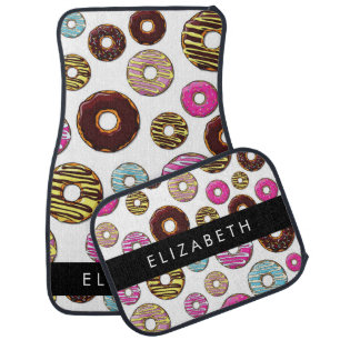 Pattern Of Donuts, Colorful Donuts, Your Name Car Floor Mat