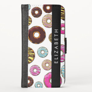 Pattern Of Donuts, Colorful Donuts, Your Name iPhone X Wallet Case