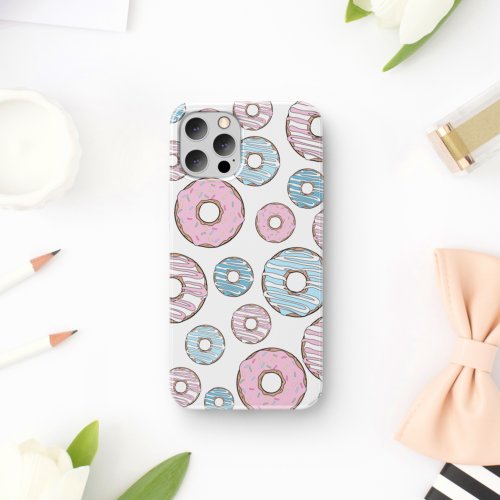 Pattern Of Donuts Pink Donuts Blue Donuts iPhone 11 Case