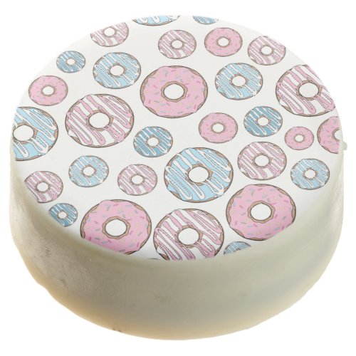 Pattern Of Donuts Pink Donuts Blue Donuts Chocolate Covered Oreo