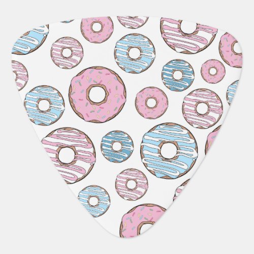 Pattern Of Donuts Pink Donuts Blue Donuts Guitar Pick
