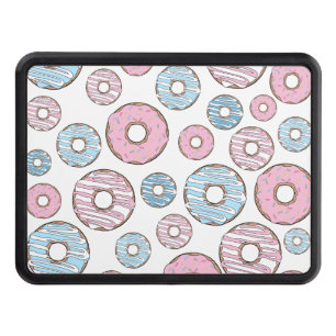 Pattern Of Donuts, Pink Donuts, Blue Donuts Hitch Cover
