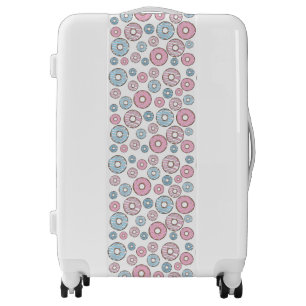 Pattern Of Donuts, Pink Donuts, Blue Donuts Luggage