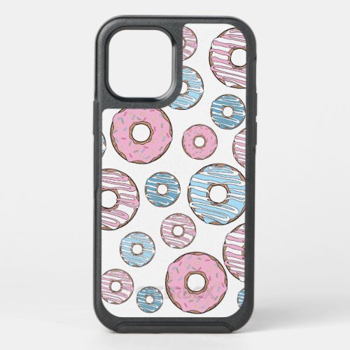 Pattern Of Donuts Pink Donuts Blue Donuts OtterBox Symmetry iPhone 12 Case