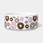 Pattern Of Donuts, Pink Donuts, Brown Donuts Bowl<br><div class="desc">Cute,  fun and adorable pattern with pink and brown donuts. Modern and trendy gift,  perfect for the donut lover in your life.</div>