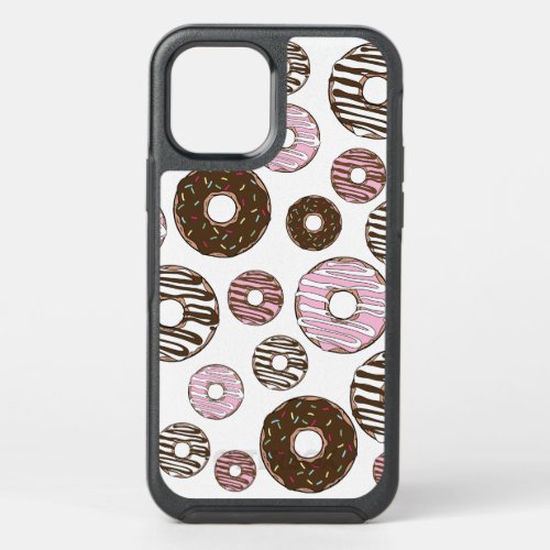 Pattern Of Donuts Pink Donuts Brown Donuts OtterBox Symmetry iPhone 12 Case