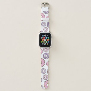 Pattern Of Donuts, Pink Donuts, Purple Donuts Apple Watch Band