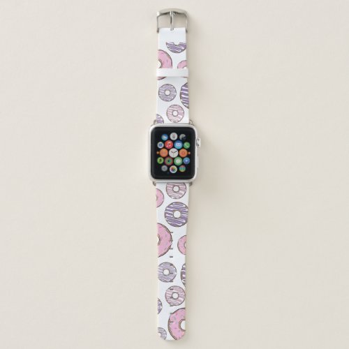 Pattern Of Donuts Pink Donuts Purple Donuts Apple Watch Band