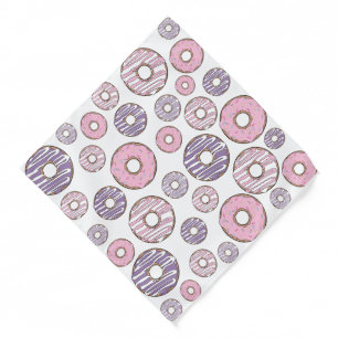 Pattern Of Donuts, Pink Donuts, Purple Donuts Bandana