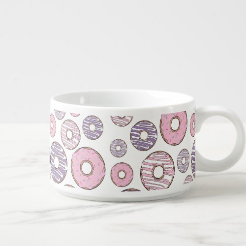 Pattern Of Donuts Pink Donuts Purple Donuts Bowl