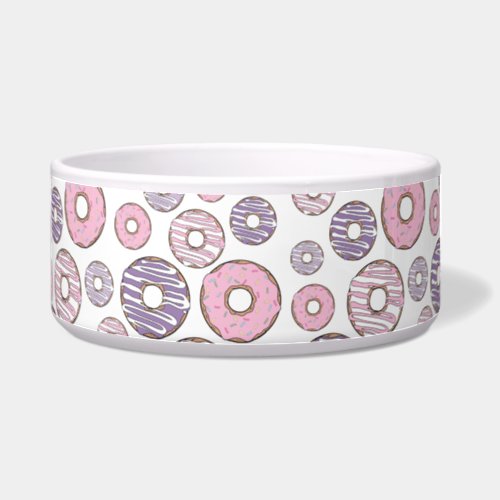 Pattern Of Donuts Pink Donuts Purple Donuts Bowl