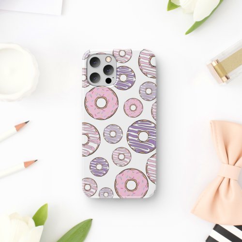 Pattern Of Donuts Pink Donuts Purple Donuts iPhone 11 Case