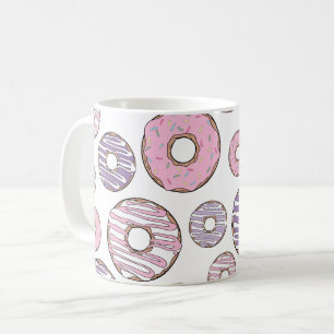 Pattern Of Donuts, Pink Donuts, Purple Donuts Coffee Mug
