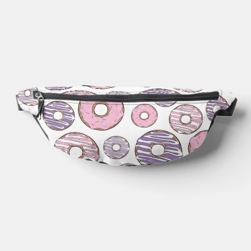 Pattern Of Donuts Pink Donuts Purple Donuts Fanny Pack