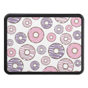 Pattern Of Donuts, Pink Donuts, Purple Donuts Hitch Cover