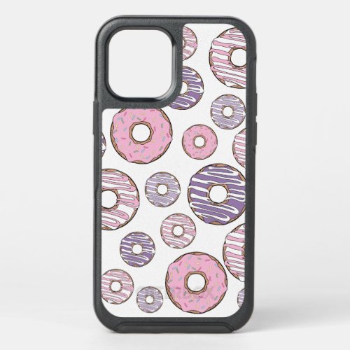 Pattern Of Donuts Pink Donuts Purple Donuts OtterBox Symmetry iPhone 12 Case