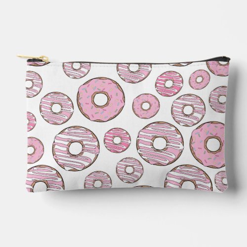 Pattern Of Donuts Pink Donuts Sprinkles Accessory Pouch
