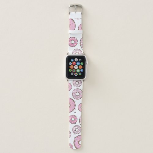 Pattern Of Donuts Pink Donuts Sprinkles Apple Watch Band